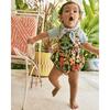 Baby Birdie Floral Print Ruffle Strap Romper, Bark Marmion Way - Rompers - 4