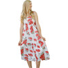 Womens Sierra Dress, Red Bougainvillea - Dresses - 1 - thumbnail