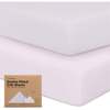 Soothe Fitted Crib Sheet, Thistle (Pack of 2) - Crib Sheets - 1 - thumbnail