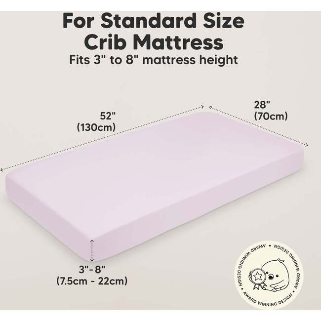 Soothe Fitted Crib Sheet, Thistle (Pack of 2) - Crib Sheets - 3