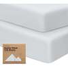 Soothe Fitted Crib Sheet, Hazy Blue (Pack of 2) - Crib Sheets - 1 - thumbnail