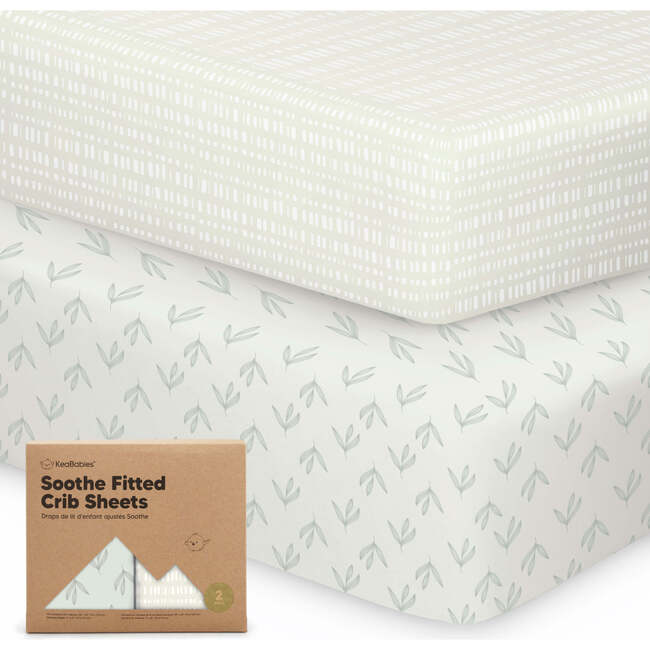 Soothe Fitted Crib Sheet, Fleur (Pack of 2)