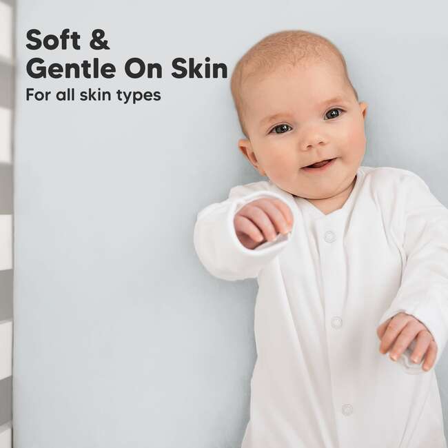 Soothe Fitted Crib Sheet, Hazy Blue (Pack of 2) - Crib Sheets - 4