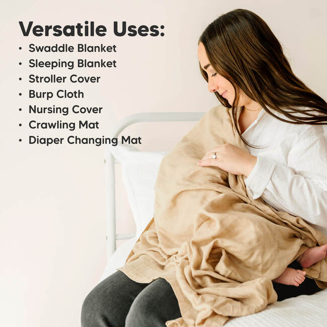 Lumi Muslin Swaddle Blankets, Spice - Swaddles - 7