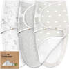 Baby soothe Zippy Swaddle Sleep Sack Newborn, Aspire (Pack of 3) - Swaddles - 1 - thumbnail