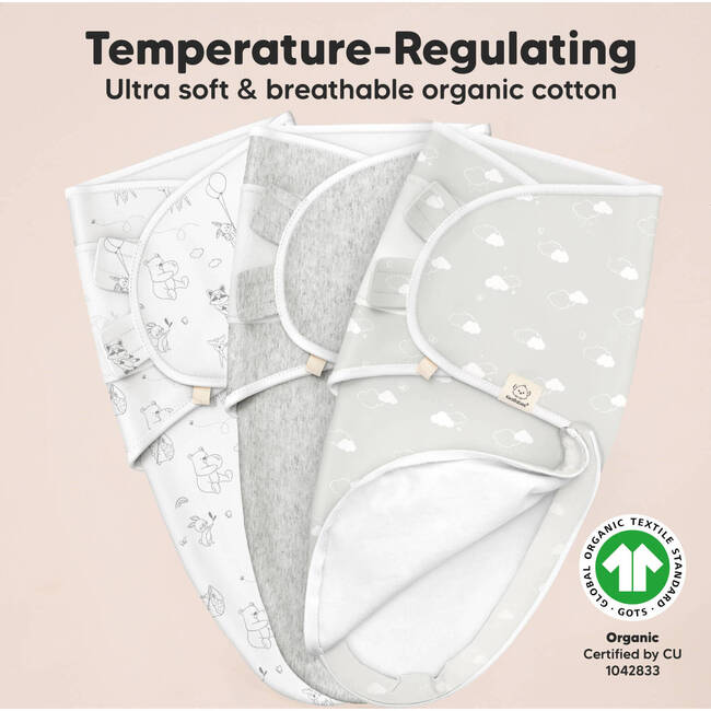 Baby soothe Zippy Swaddle Sleep Sack Newborn, Aspire (Pack of 3) - Swaddles - 5