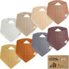 Baby Lumi Muslin Bandana Drool Bibs, Spice (Pack of 8) - Bibs - 1 - thumbnail