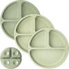 Baby BPA-Free Prep Silicone Suction Plate, Sage (Pack of 3) - Food Storage - 1 - thumbnail