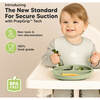 Baby BPA-Free Prep Silicone Suction Plate, Sage (Pack of 3) - Food Storage - 2