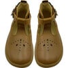 Lark T-Bar Barefoot Shoe, Tan Leather - T-Straps - 3