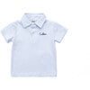 Custom Embroidered Striped Cotton Polo Shirt, Light Blue - Polo Shirts - 1 - thumbnail