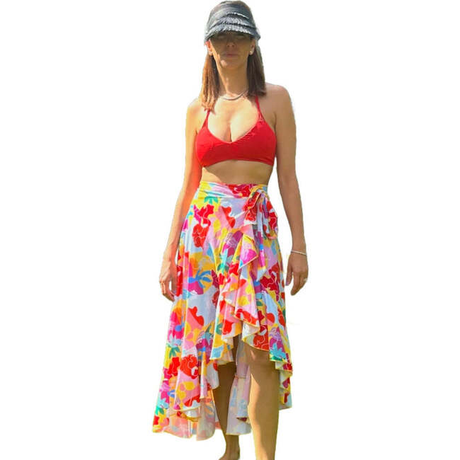 Women's Cover-Up Ruffle Hem Wrap Skirt, Cocos Island