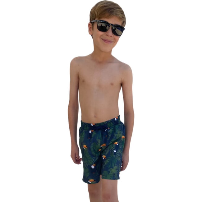 Gui Drawstring Swim Trunks, Tropical Toucan - Swim Trunks - 5