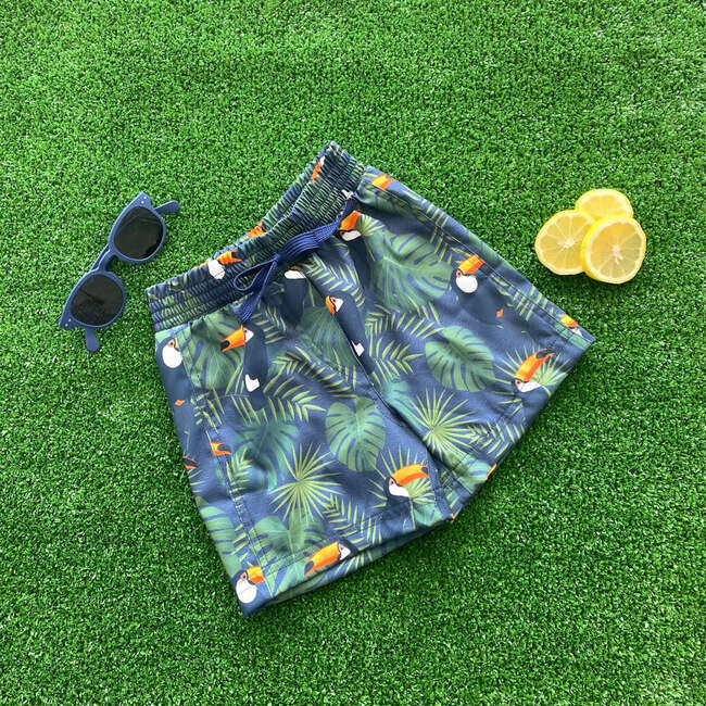 Gui Drawstring Swim Trunks, Tropical Toucan - Swim Trunks - 6