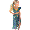 Girls Cover-Up Ruffle Hem Wrap Skirt, Tropical Toucan - Skirts - 2