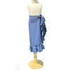 Girls Cover-Up Ruffle Hem Wrap Skirt, Blue - Skirts - 1 - thumbnail