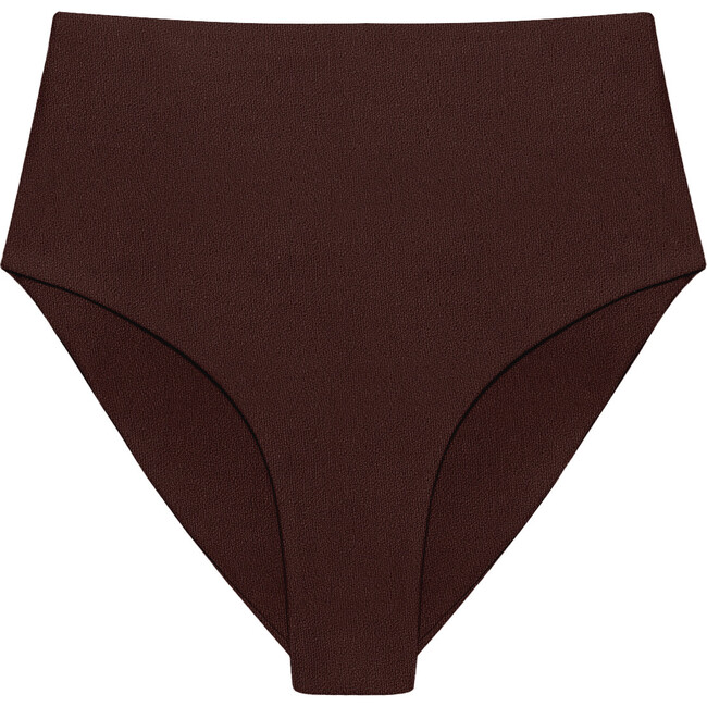 Women's Bound High Waist Bikini Bottom, Espresso Terry Sheen
