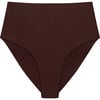 Women's Bound High Waist Bikini Bottom, Espresso Terry Sheen - Two Pieces - 1 - thumbnail