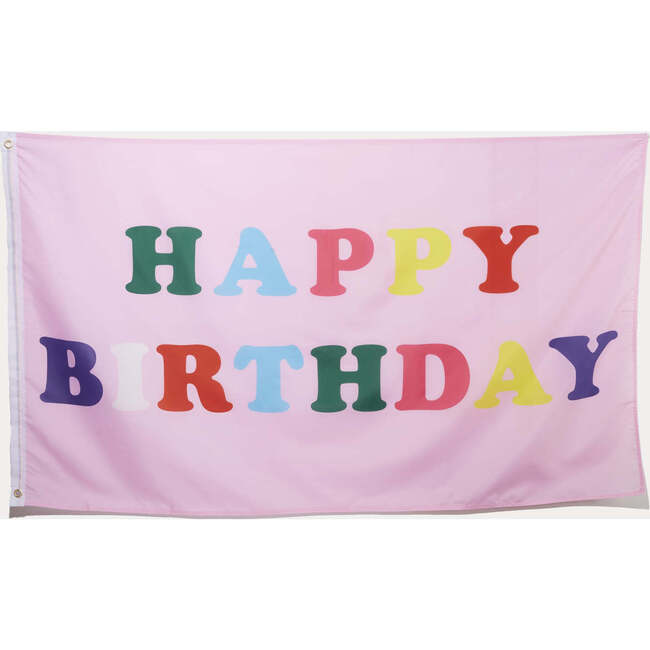 Happy Birthday Flag, Pink