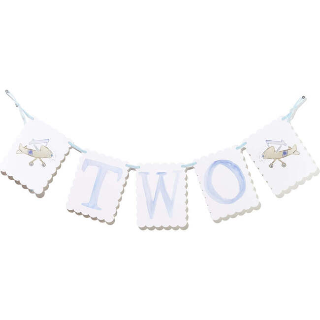 "Two" Banner, Blue