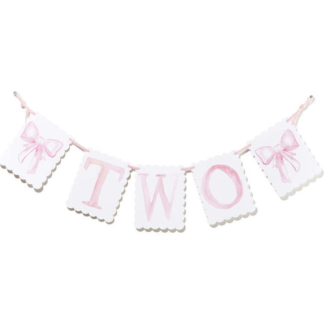 "Two" Banner, Pink