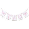 "Two" Banner, Pink - Garlands - 1 - thumbnail