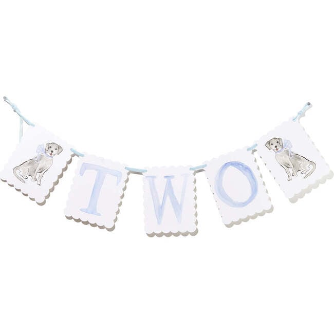 "Two" Banner, Blue - Garlands - 2