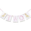 "Two" Banner, Pink - Garlands - 2