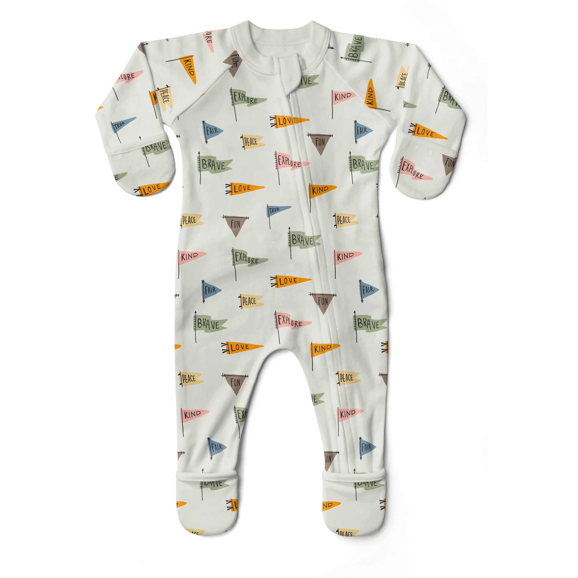 Grow With You Footie + Snug Fit, Affirmations - Footie Pajamas - 1