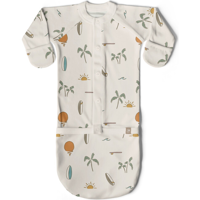 24 Hour Convertible Sleeper Baby Gown, Surf's Up