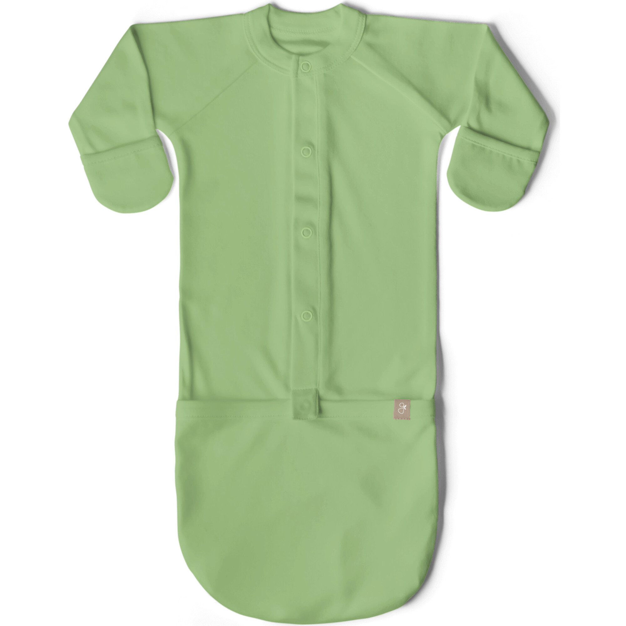 24 Hour Convertible Sleeper Baby Gown, Matcha - Nightgowns - 1