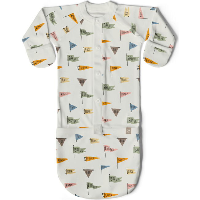 24 Hour Convertible Sleeper Baby Gown, Affirmations