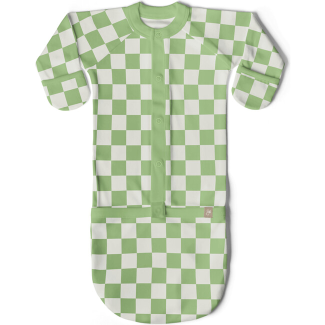 24 Hour Convertible Sleeper Baby Gown, Cabana Green