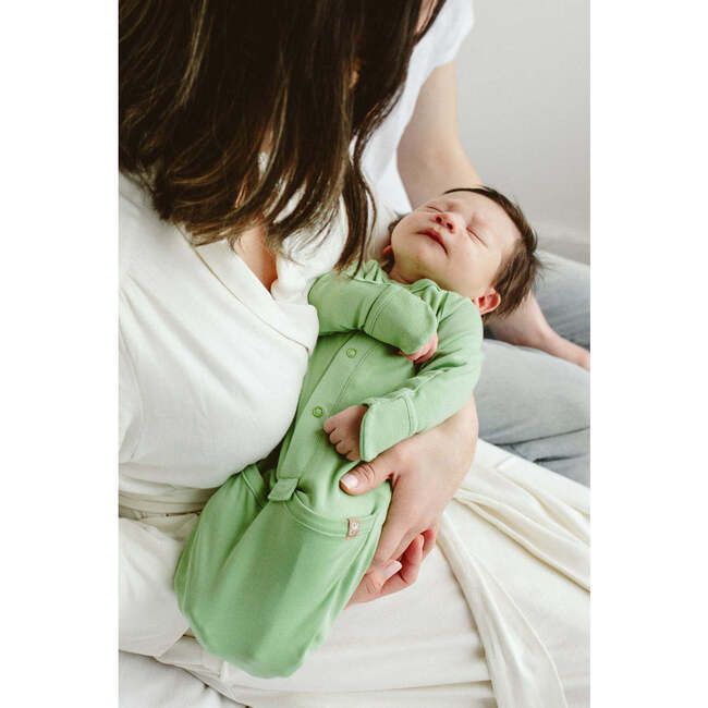 24 Hour Convertible Sleeper Baby Gown, Matcha - Nightgowns - 4