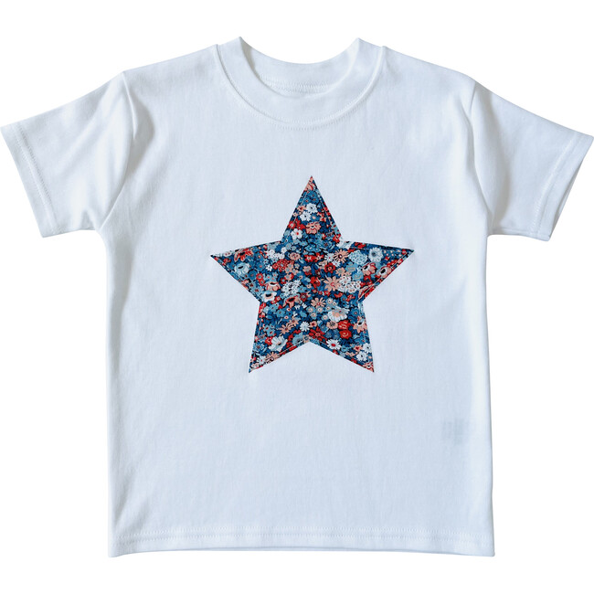 Liberty of London Children's Star Design Short Sleeve T-Shirt, White