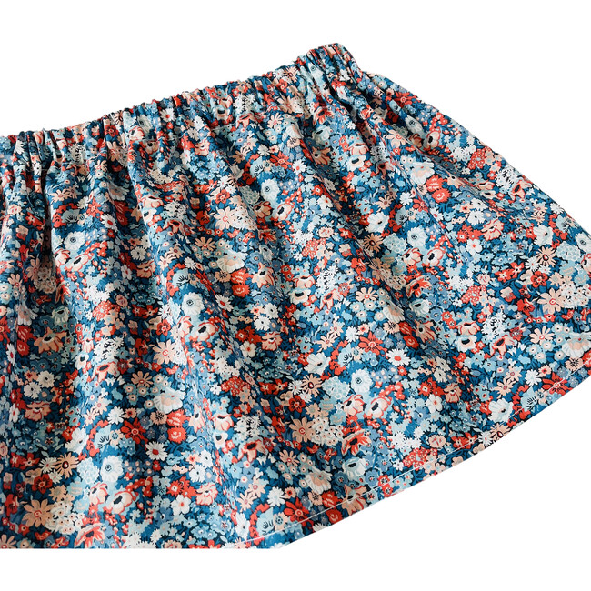 Liberty of London Girls Elasticated Skirt, Thorpe Hill Blue - Skirts - 3