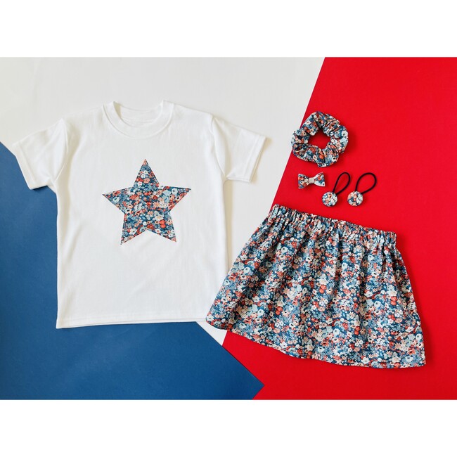 Liberty of London Girls Elasticated Skirt, Thorpe Hill Blue - Skirts - 4