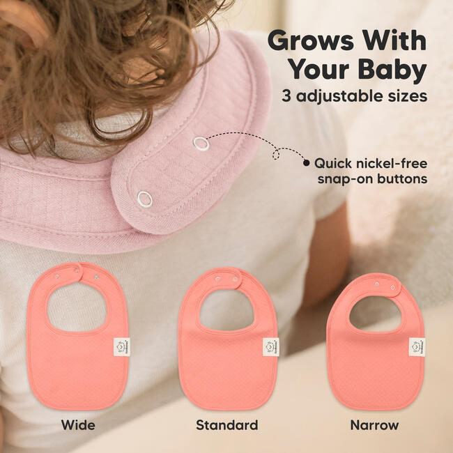 Baby Quin Drooling Teething Bibs, Muted Pastel (Pack of 8) - Bibs - 5