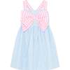 Little Princess Helena Gingham Bow Cotton Baby Dress, Pink & Blue - Dresses - 1 - thumbnail