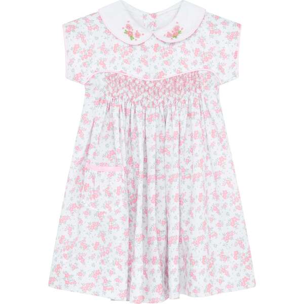 Little Princess Lilibet Hand Smocked Embroidered Baby Dress, Pink ...