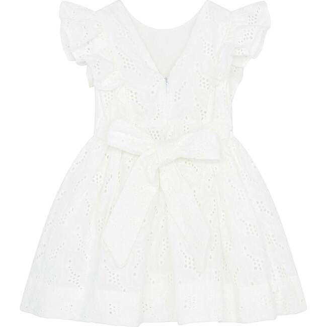 Little Princess Catherine Embroidered Cotton Girls Dress, White - Dresses - 2