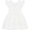 Little Princess Catherine Embroidered Cotton Girls Dress, White - Dresses - 2