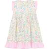 Little Princess Beatrice Tiny Floral Cotton Girls Dress, Pink & White - Dresses - 2