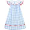 Little Princess Bella Hand Smocked Embroidered Sails Cotton Baby Dress, Red, White & Blue - Dresses - 2