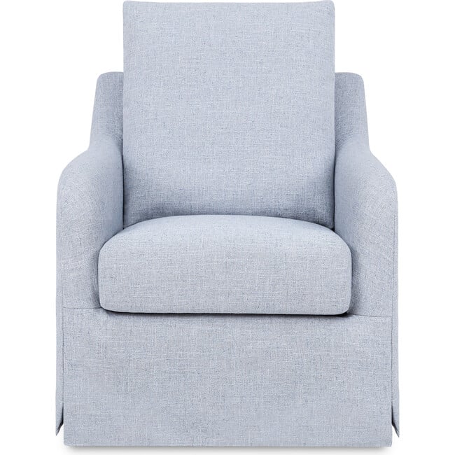 Reese Eco-Linen Slip Cover Swivel Glider, Chambray - Nursery Chairs - 2