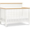 Shea 4-In-1 Convertible Crib, Warm White & Honey - Cribs - 1 - thumbnail