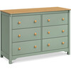 Shea 6-Drawer Dresser, Light Sage & Honey - Dressers - 1 - thumbnail