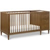 Marley 3-In-1 Crib & Changer Combo, Walnut - Cribs - 1 - thumbnail