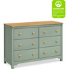 Shea 6-Drawer Dresser, Light Sage & Honey - Dressers - 2