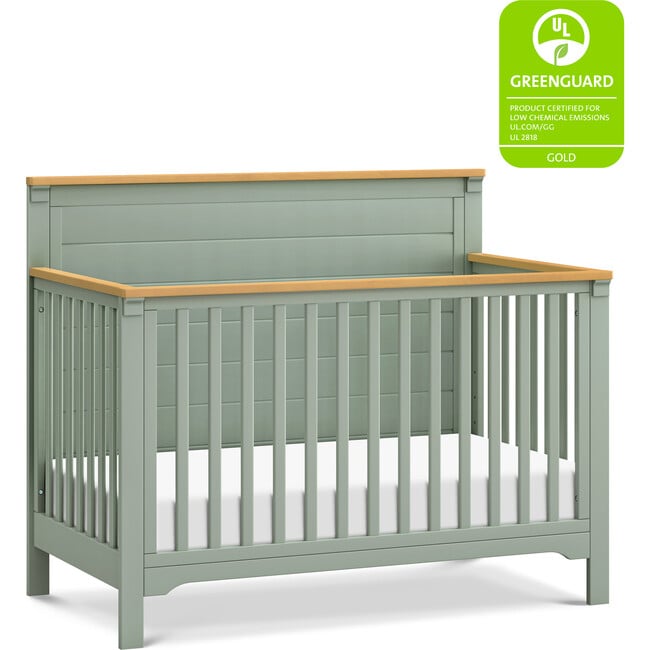 Shea 4-In-1 Convertible Crib, Light Sage & Honey - Cribs - 2